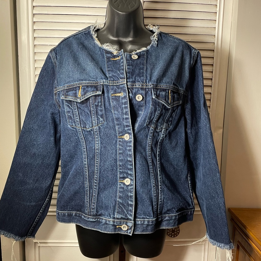 Vintage Eddie Bauer Frayed Denim Jacket